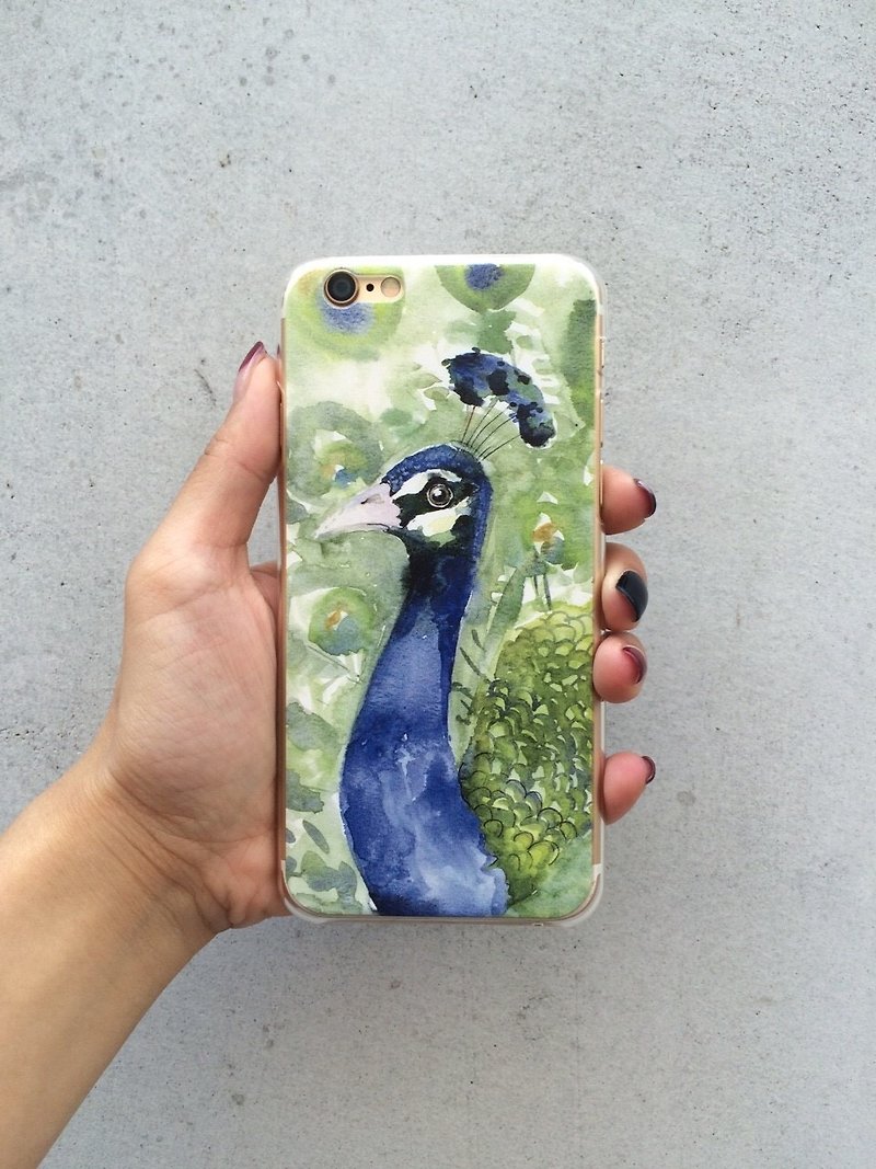 Mobile phone shell animal peacock - Other - Plastic 