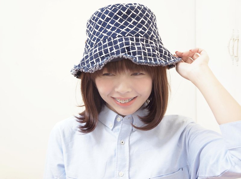 Fickle sided hat | black checkered present - Hats & Caps - Other Materials Black
