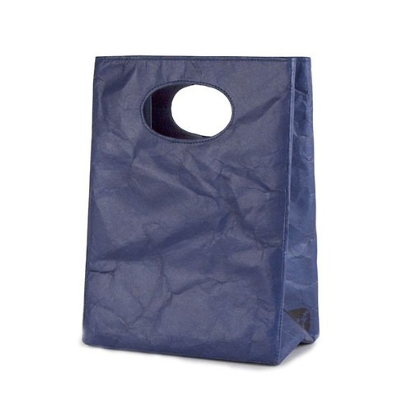 [タイベック特許繊維紙]落書き防水兼用バッグ - ネイビー - その他 - 紙 ブルー