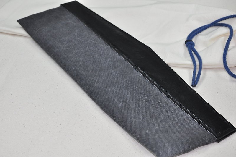 Baton storage bag - Pencil Cases - Genuine Leather Blue