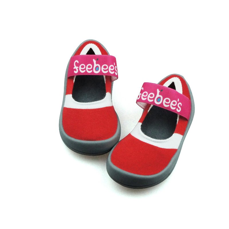 【Feebees】經典系列_火焰紅 (學步鞋 襪鞋 童鞋 台灣製造) - 男/女童鞋 - 其他材質 紅色