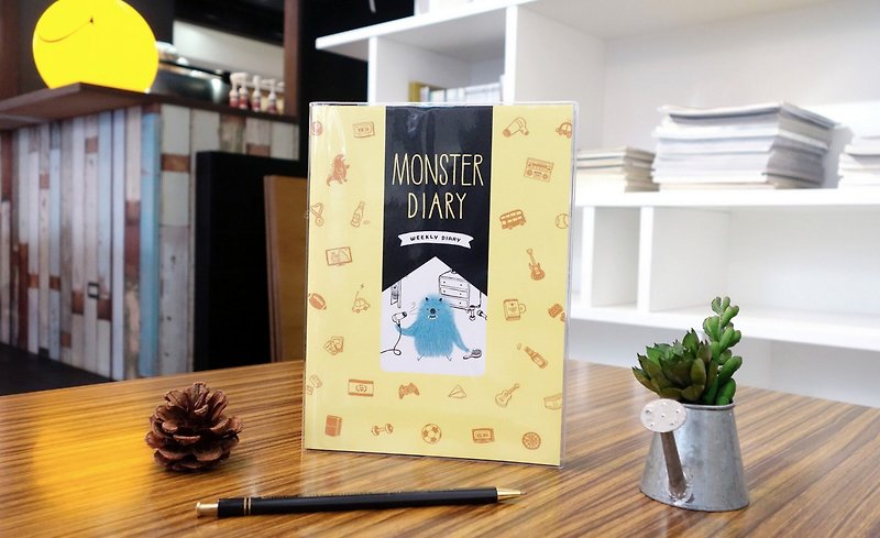 Dimeng Qi - Monster Weekly Diary Little Monster Weekly [yellow] sold out of print - สมุดบันทึก/สมุดปฏิทิน - กระดาษ สีเหลือง