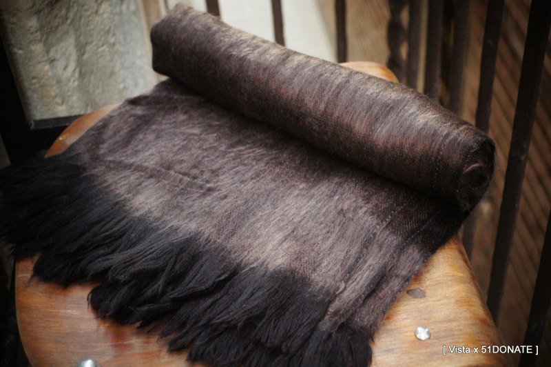 Vista [knowledge], South America, hand-made alpaca shawl (2014 single one) - Scarves - Other Materials Brown