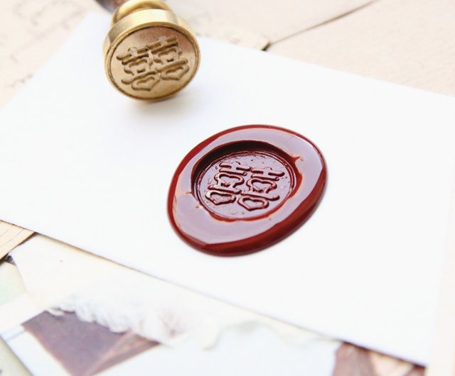 Sealing Wax Stamp Set w a wax Chinese Character Shop