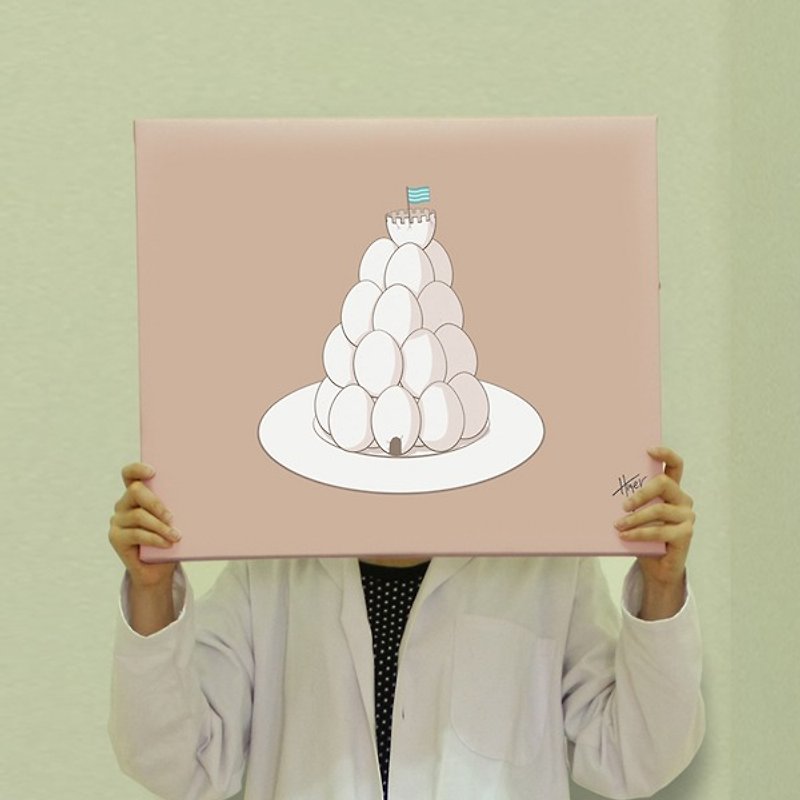 蛋塔 / [食]誤系列.數位錶框畫(高質感油畫布) - 海報/掛畫/掛布 - 其他材質 咖啡色