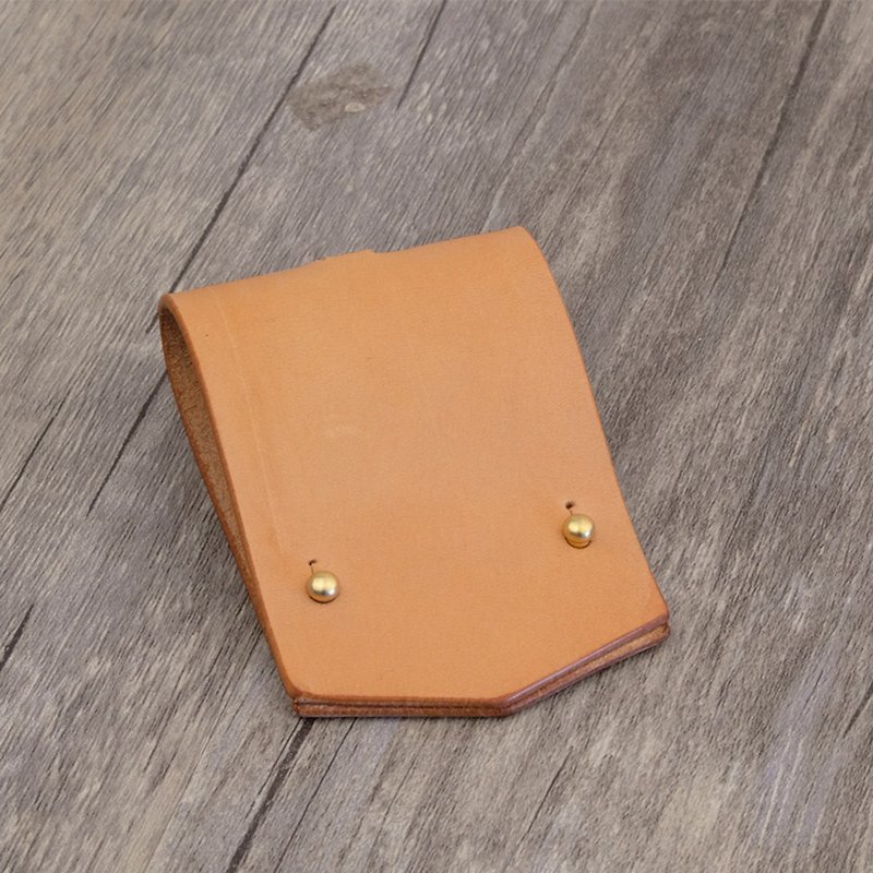 Handmade vegetable tanned leather key cases - ที่ห้อยกุญแจ - หนังแท้ สีทอง