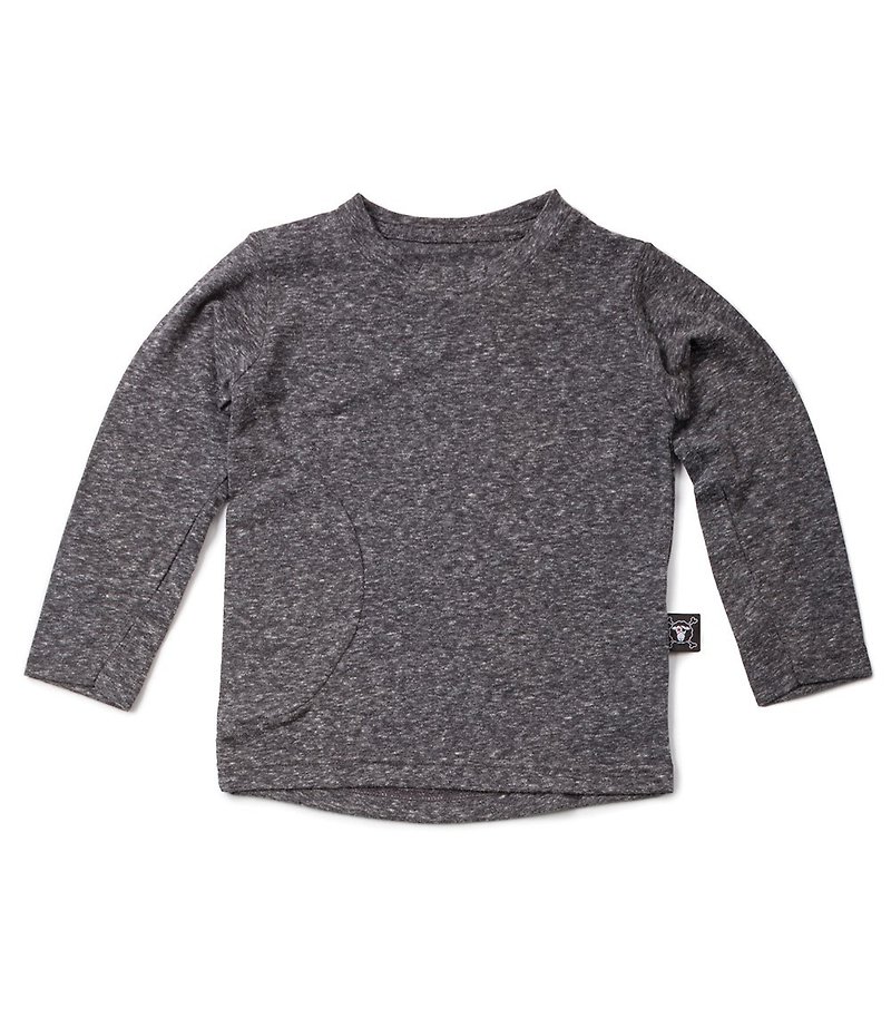 2015 Fall Winter Tide brand NUNUNU plain shirt / circle glove t-shirt - Other - Cotton & Hemp Gray