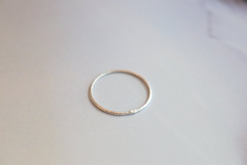 純銀 戒指 (0671) 刻痕 - 戒指 - 其他金屬 白色