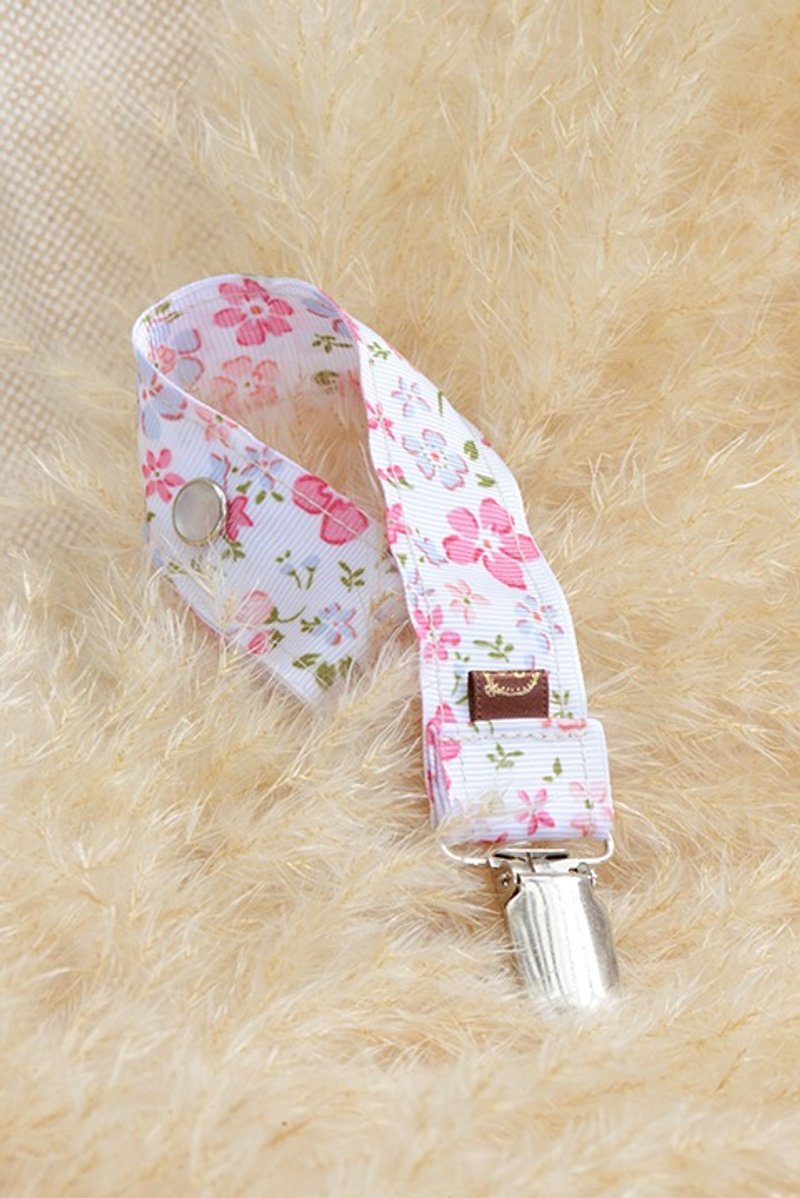 Shuan * // pacifier clip - flowers - Bibs - Paper Pink