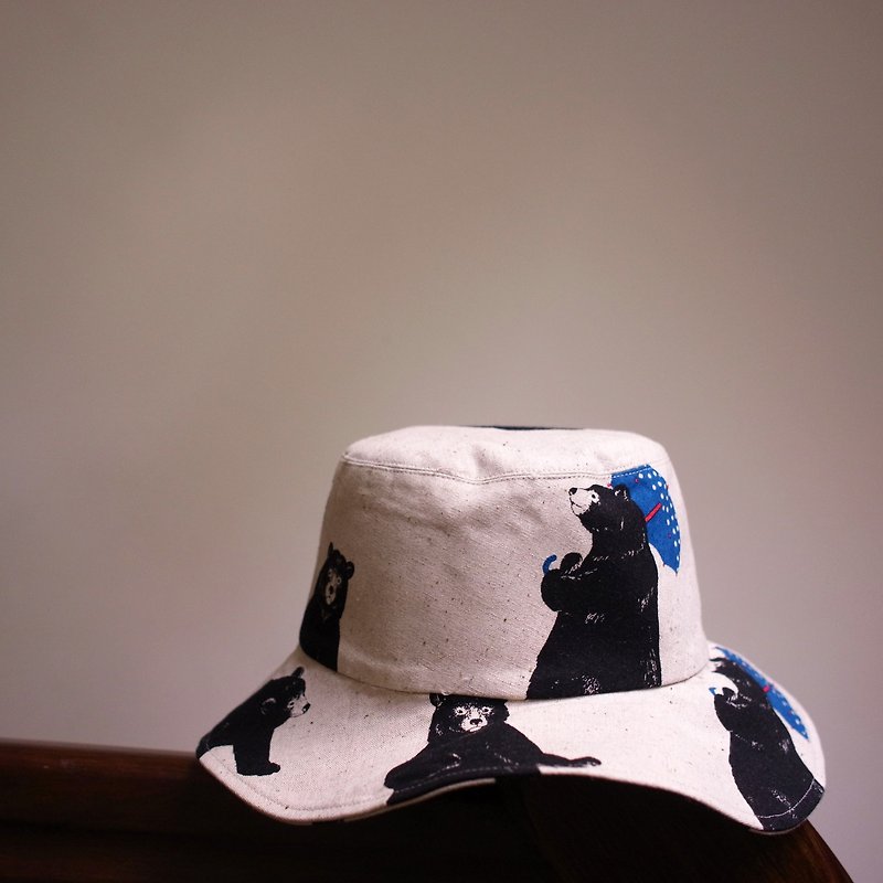 MERRYハート♥ツキノワグマ - 帽子 - 紙 ブラック