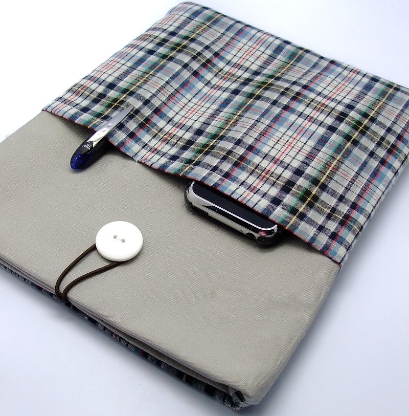 11" to 13" MacBook Pro case, MacBook Air cover, Custom tablet (M-33) - Laptop Bags - Cotton & Hemp Gray