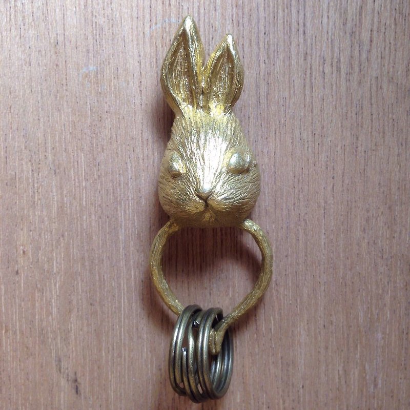 emmaAparty handmade pure copper key ring ``bunny help you get it'' - ที่ห้อยกุญแจ - ทองแดงทองเหลือง 