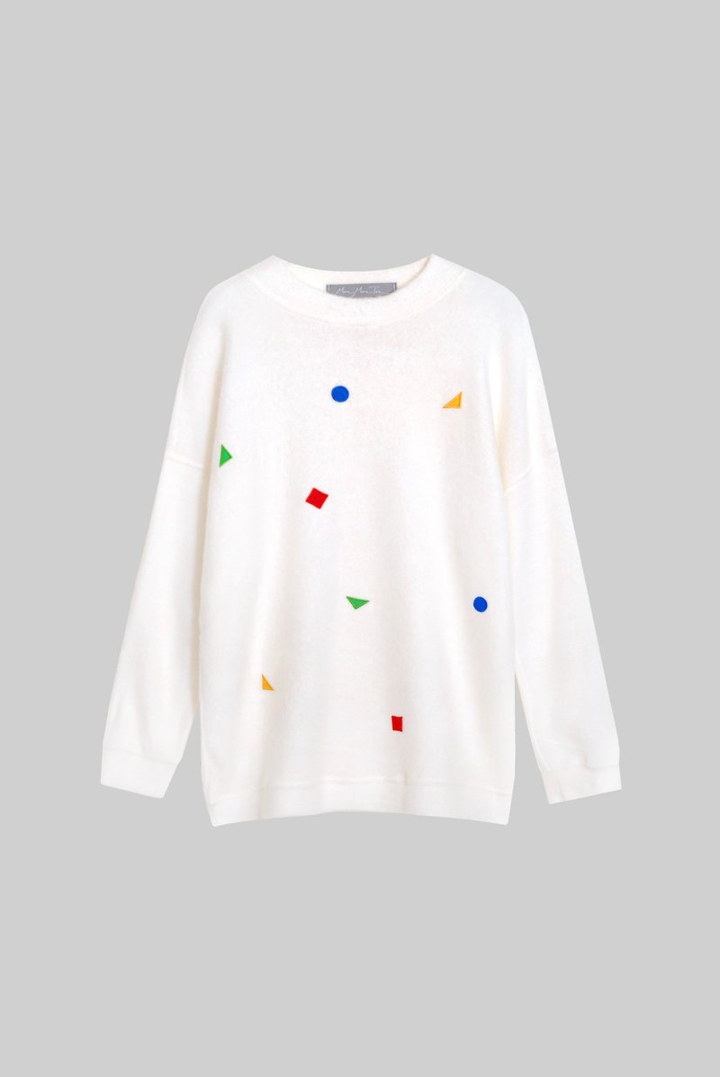 [Limited] a little bit color ∎ ▲ ● / soft white sheep Tops - Women's Tops - Paper Multicolor