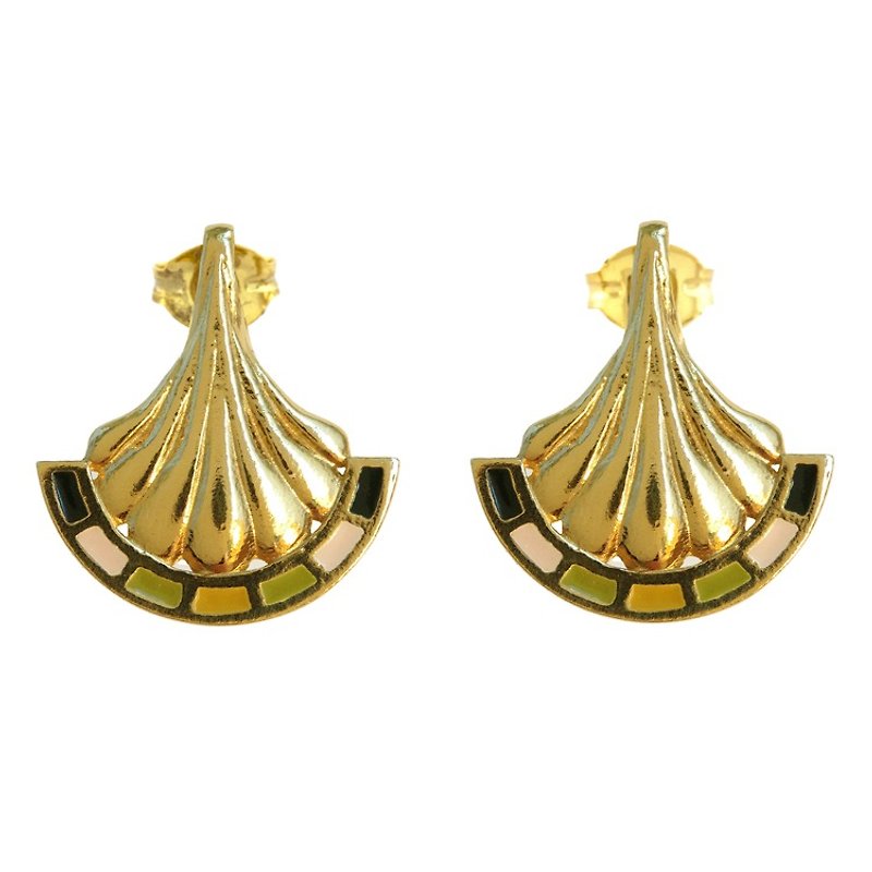 Enamel Arch Studs - Earrings & Clip-ons - Other Metals Gold
