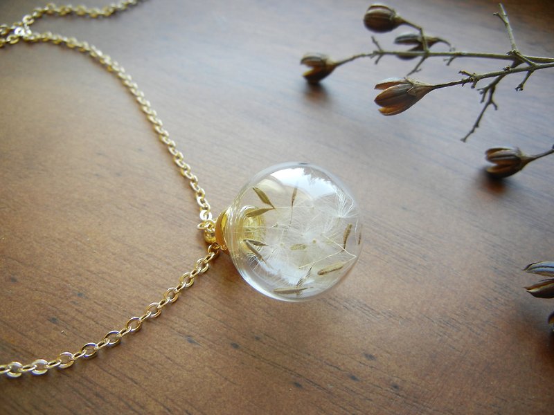 *coucoubird*Dandelion gold necklace - Necklaces - Glass Gold
