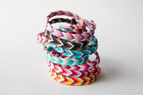 zoeshop-handmade 由淺入深-粗版中性款 / 手工編織腳環