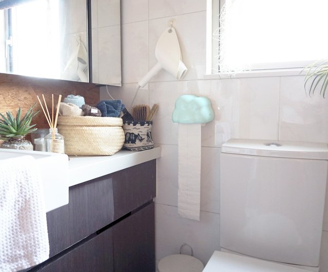 雲のトイレットペーパーホルダー セラミック壁掛け ショップ Glue Associates バス トイレ用品 Pinkoi