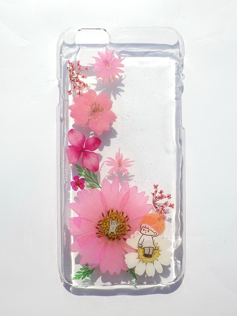 Anny's workshop手作押花手機保護殼，適用於iphone 6/6S，小森永 - 手機殼/手機套 - 塑膠 粉紅色