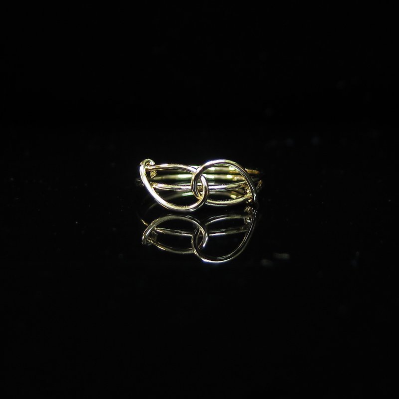 【Heart Ring】-Knitted gold wire woven ring. Handmade. Memorial ring. Lovers' Ring - Couples' Rings - Other Metals 
