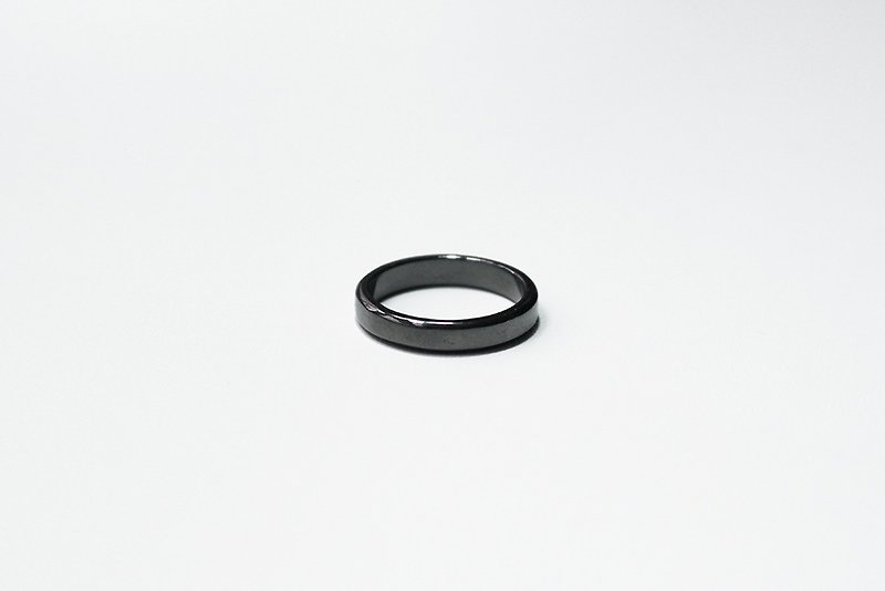 925 Silver Simple Ring (Black) / Christmas gift - General Rings - Sterling Silver Black