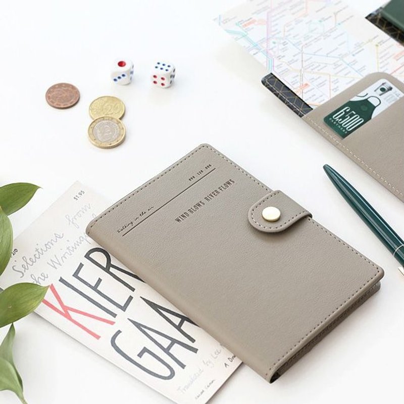 Dessin x iconic- sunny travel passport cover - gentleman gray, ICO84334 - Passport Holders & Cases - Genuine Leather Gray