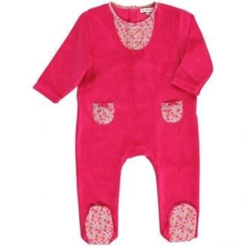 French brand girls pink pajamas coveralls - Other - Cotton & Hemp Multicolor