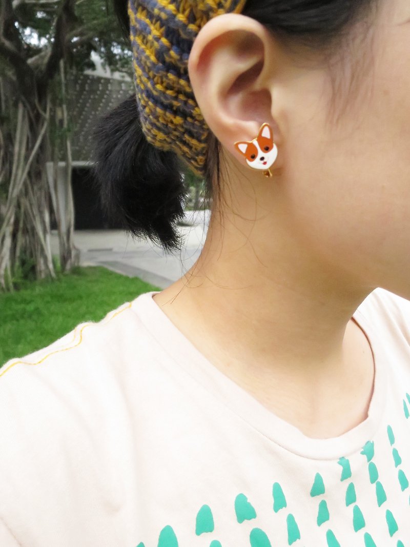 Keji dog ear clip - Earrings & Clip-ons - Enamel 