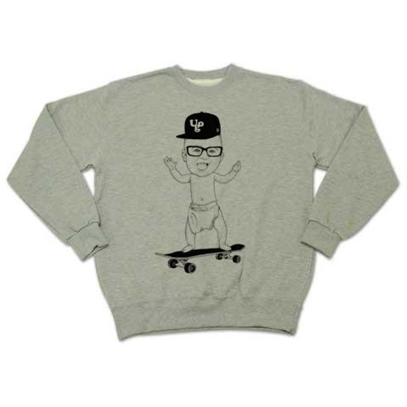 Baby Skateboarder (sweat) - เสื้อยืดผู้ชาย - วัสดุอื่นๆ 