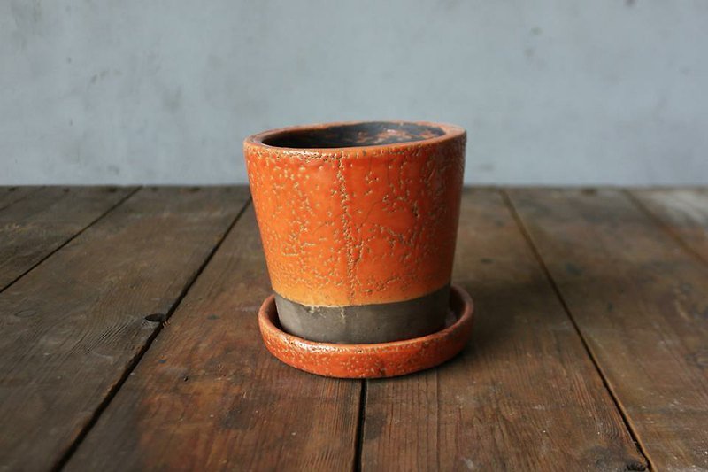 DULTON pottery-glazed pots_orange - Pottery & Ceramics - Pottery Orange
