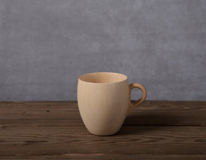 高橋工藝 椴木馬克杯 Cara Mug Cup - 咖啡杯 - 木頭 咖啡色