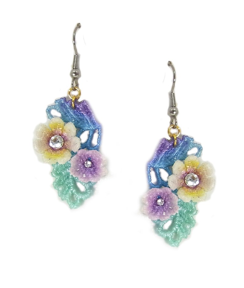 Monet Garden Water Lace Earrings - Earrings & Clip-ons - Thread 