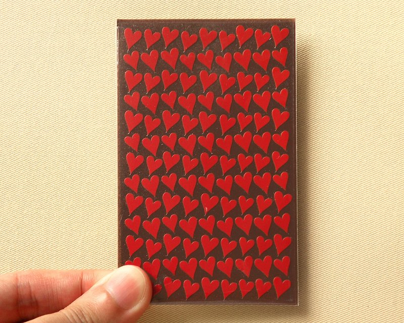 Heart Stickers - สติกเกอร์ - วัสดุกันนำ้ สีแดง
