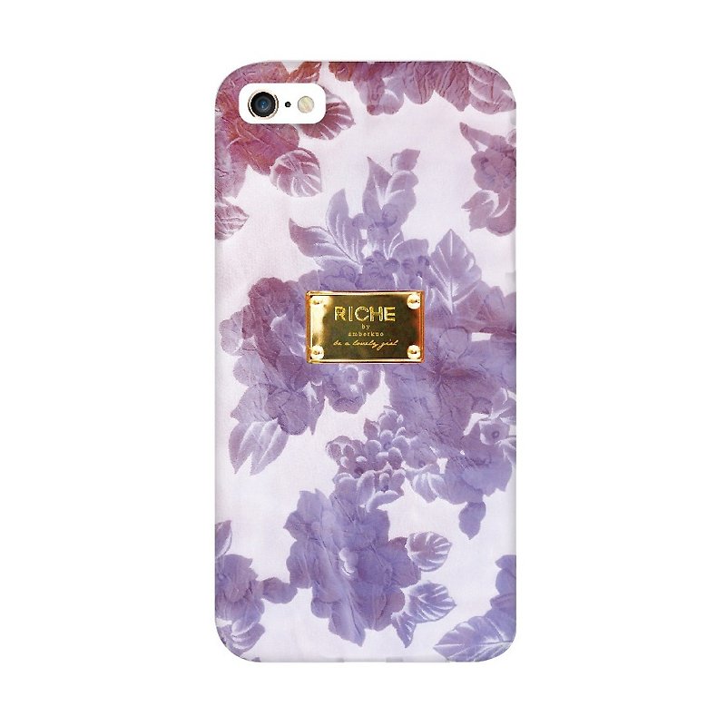 Purple flower iPhone6/6plus+/5/5s/note3/note4 Phonecase - เคส/ซองมือถือ - วัสดุอื่นๆ สีม่วง