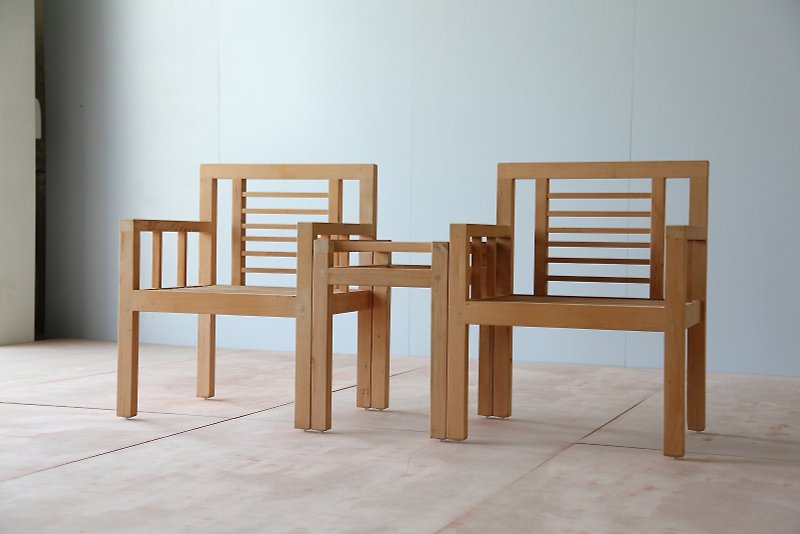 HO MOOD Deconstruction Series—Datang Taishi Hinoki Group Chair - Chairs & Sofas - Wood Gold