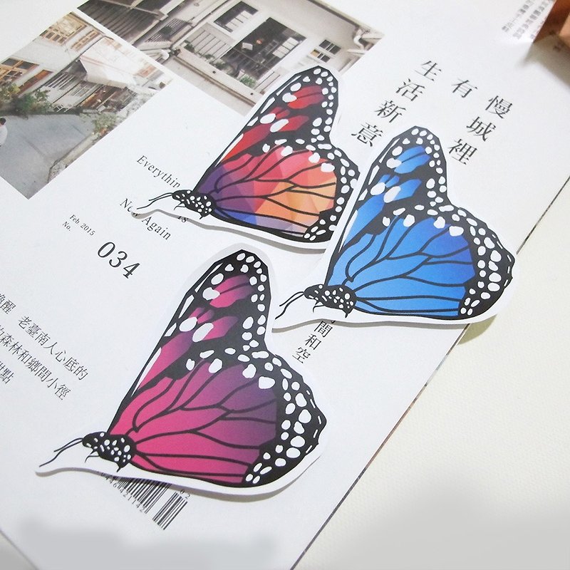 蝶のステッカー - シール - 紙 多色