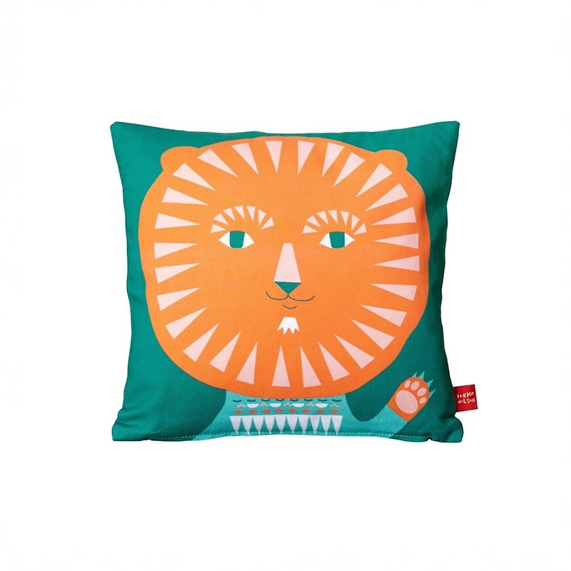 Lion Mini Cotton Throw Pillow | Donna Wilson - Pillows & Cushions - Cotton & Hemp Green