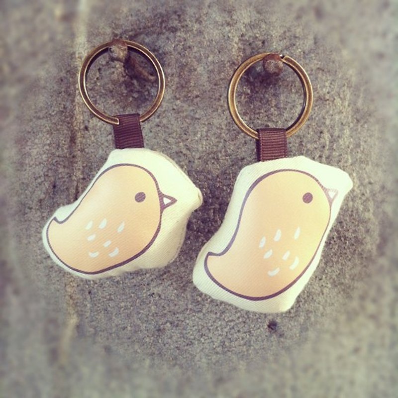 Small birds fly ☉ key ring - Charms - Other Materials Orange