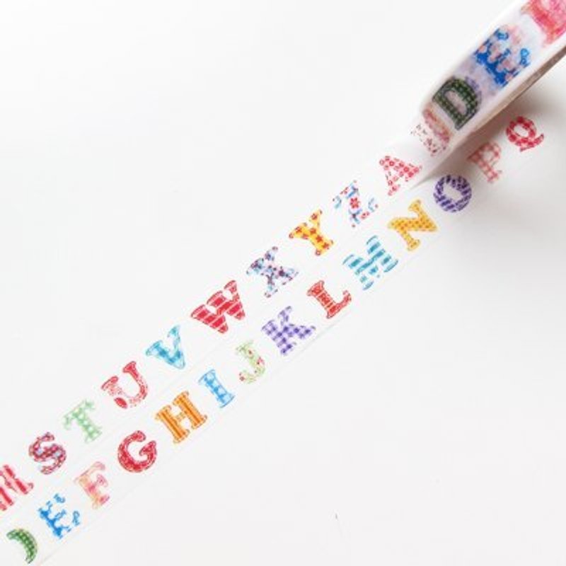 Aimez le style 和紙膠帶 (01252 拼貼字母ABC) - Washi Tape - Paper Multicolor