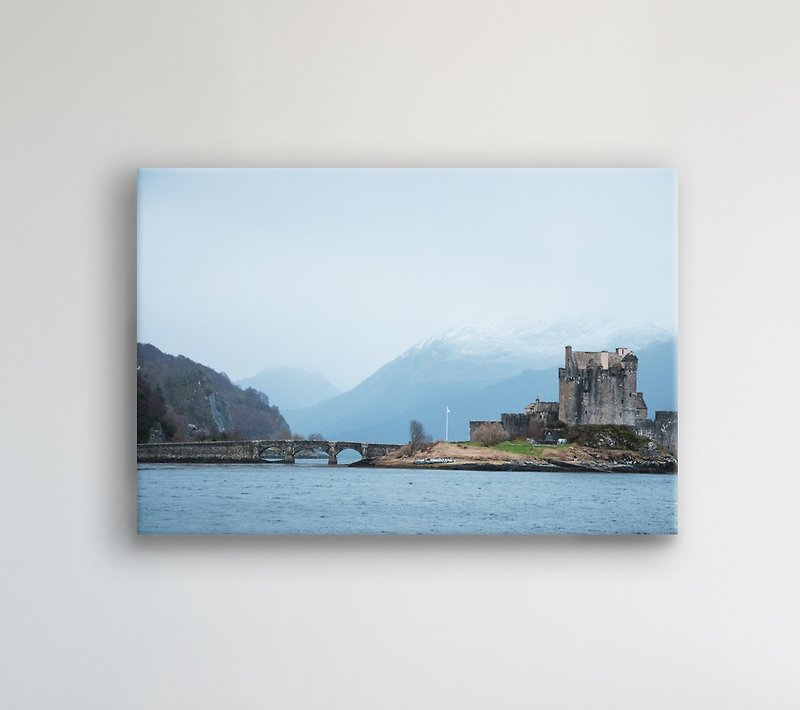 「攝影」蘇格蘭高地 城堡  Eilean Donan Castle 油畫框 - 海報/掛畫/掛布 - 紙 藍色