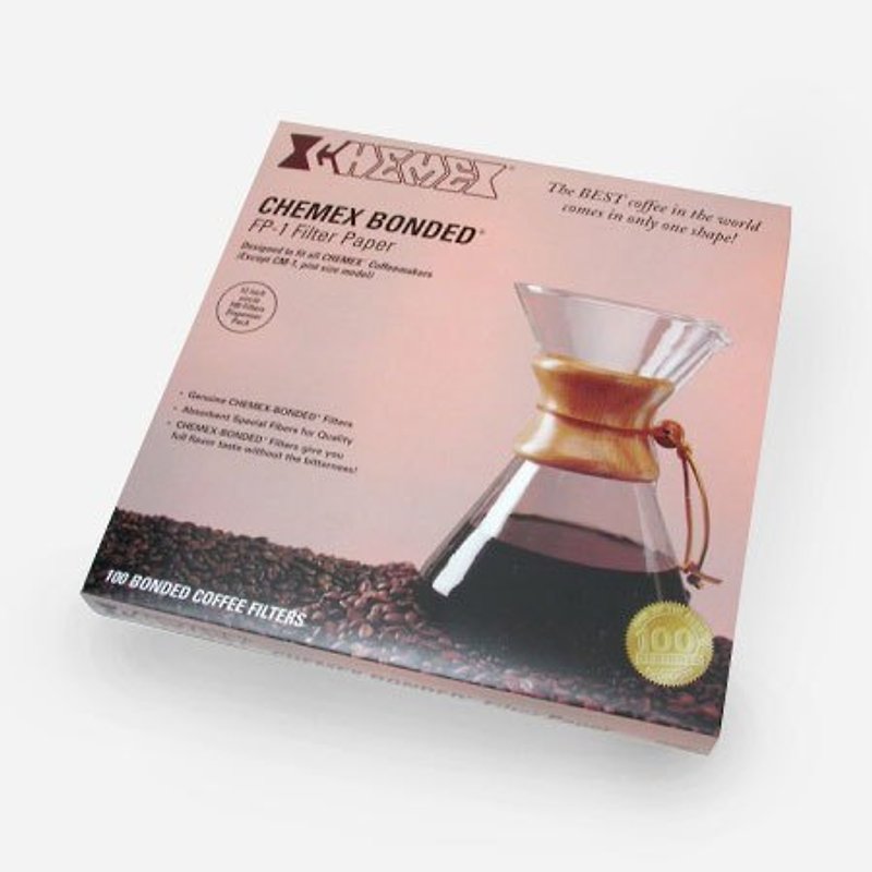 美國 Chemex 手沖咖啡壺 / 三杯份專用濾紙 （半月形） - 廚具 - 紙 