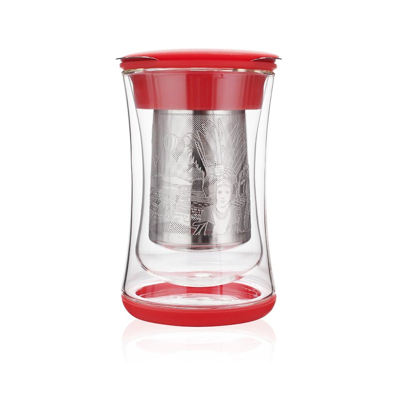 自由葉 | 花東 | 台灣印象沖茶器 - 保溫瓶/保溫杯 - 玻璃 紅色