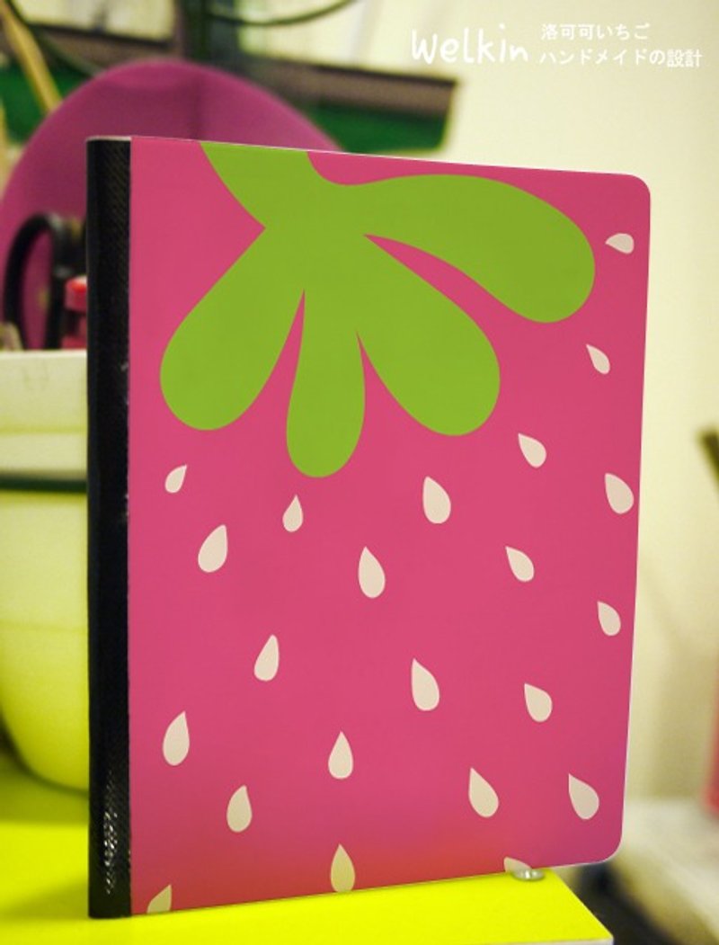 ☆ ° Rococo Strawberries WELKIN Hand-held ° ☆ Portable Notebook Notebook _ Sweetheart Strawberry Handbook / Notebook / Handbook / Diary - Notebooks & Journals - Paper Pink