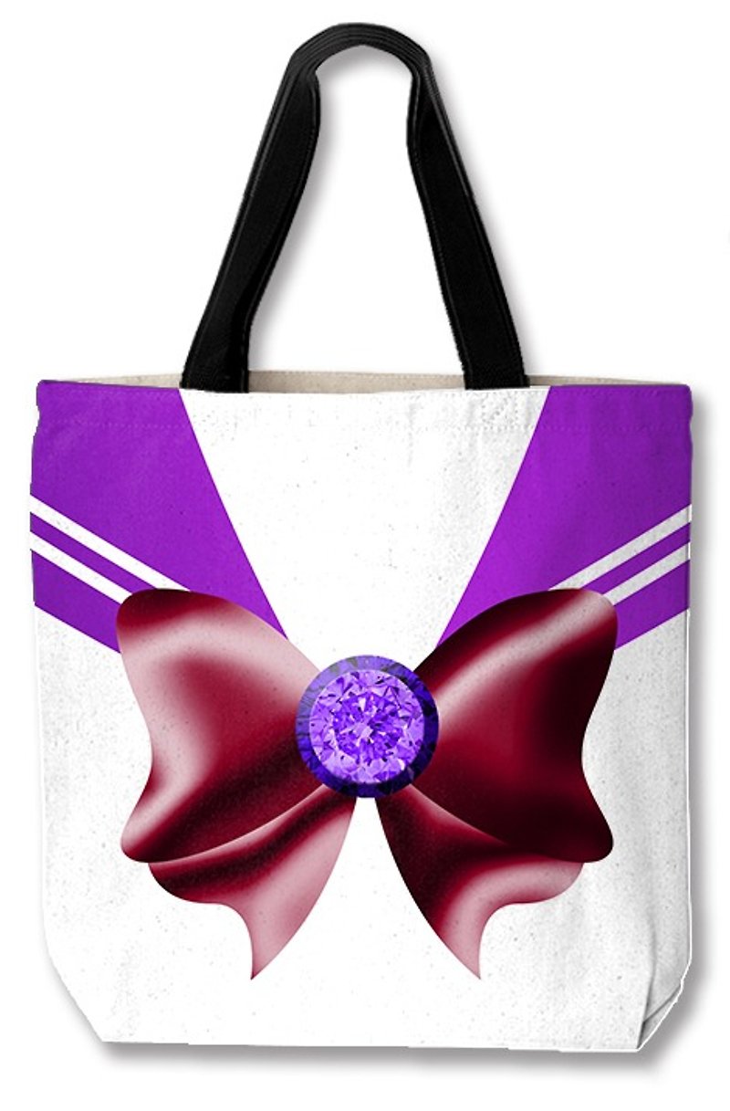 セーラー独自のデザイン紫色のキャンバスバッグ - ショルダーバッグ - その他の素材 パープル
