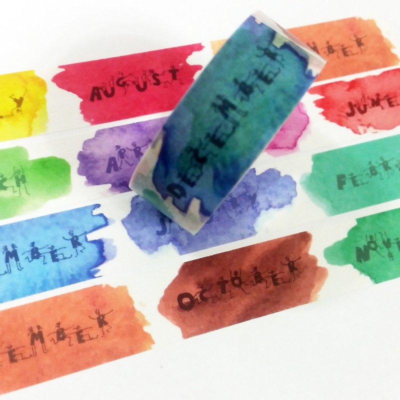 Masking Tape Watercolors Month - มาสกิ้งเทป - กระดาษ 
