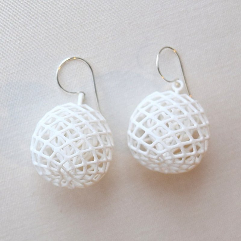 buds white earring - Earrings & Clip-ons - Plastic White