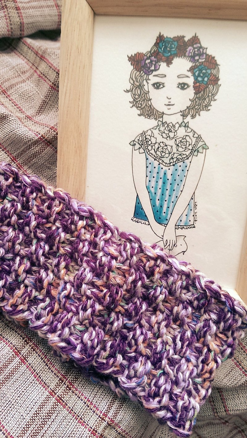 Lan 手作夏日針織髮帶(粉紫) - 髮帶/頭箍 - 其他材質 紫色