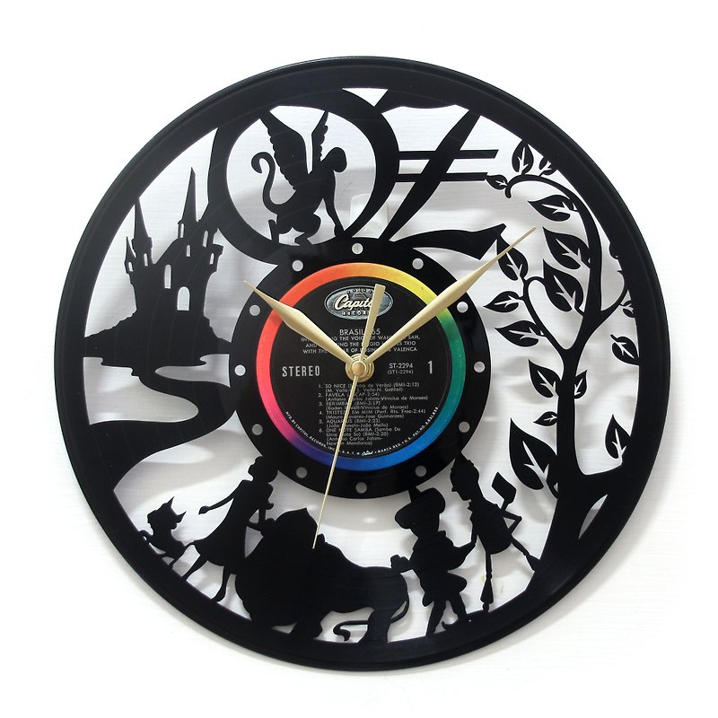 The Wonderful Wizard of Oz vinyl clock - Clocks - Other Materials Black