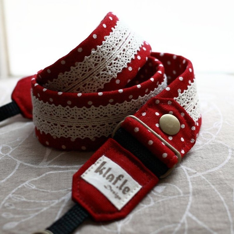 [Ke Leifu music] Detachable Hand Strap Custom / Classic lace - red - for monocular / micro monocular - Cameras - Other Materials 