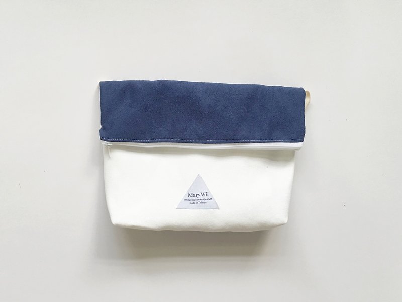 MaryWil Colorful Shoulder Bag-Blue/White - กระเป๋าแมสเซนเจอร์ - วัสดุอื่นๆ สีน้ำเงิน