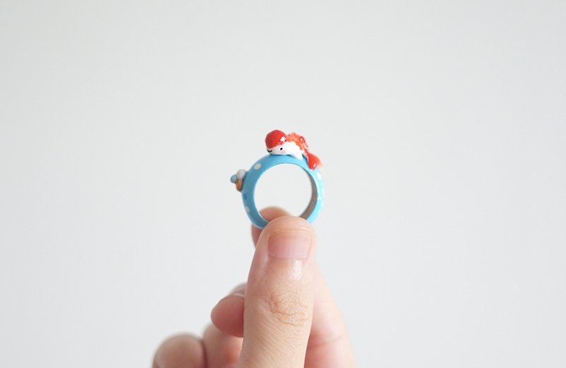 [Horned forest] goldfish Ring - Other - Clay 